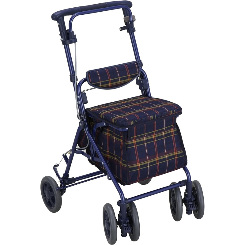 島製作所 アルト シルバーカー 格子ネイビー