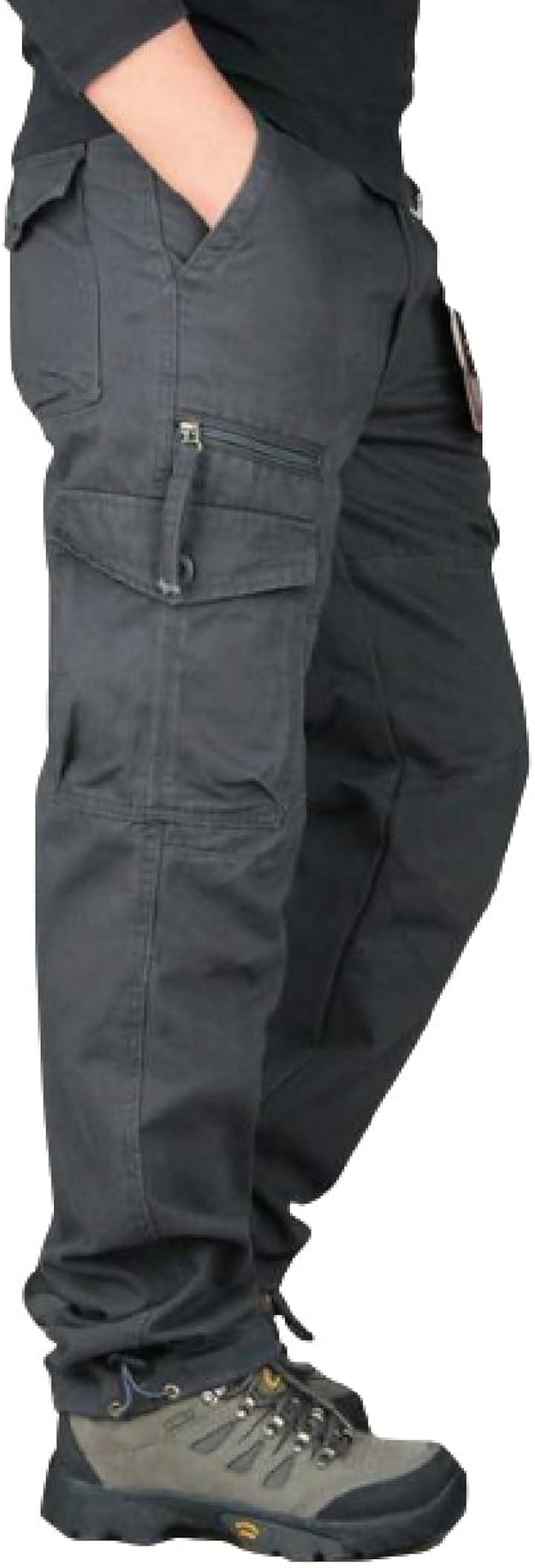 カーゴパンツ メンズ 大きいサイズ 作業着 作業ズボン 長ズボン カジュアルパンツ(グレー, 2XL)