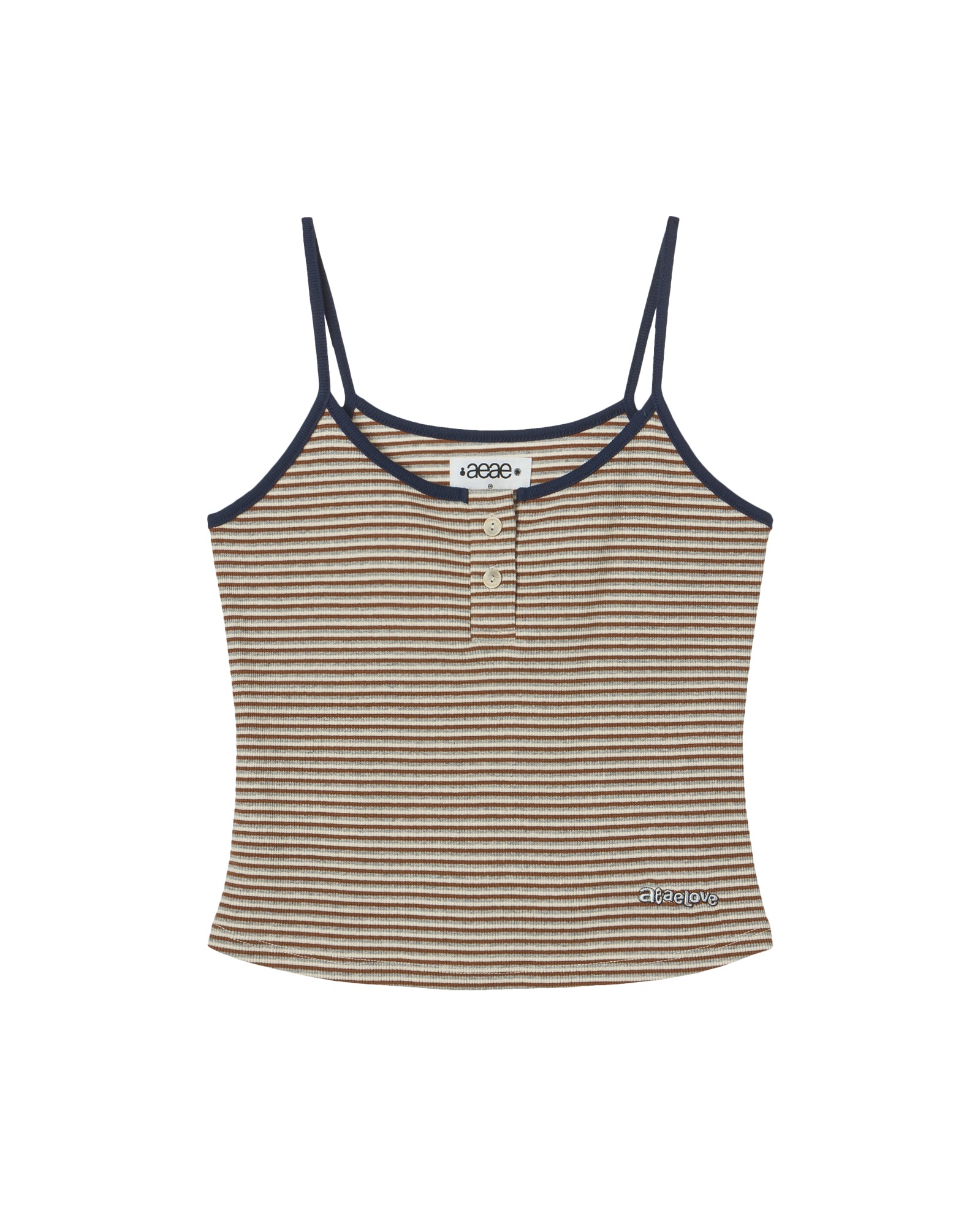 【aeae】 STRIPE BUTTON TANK TOP : BEIGE 6,384円