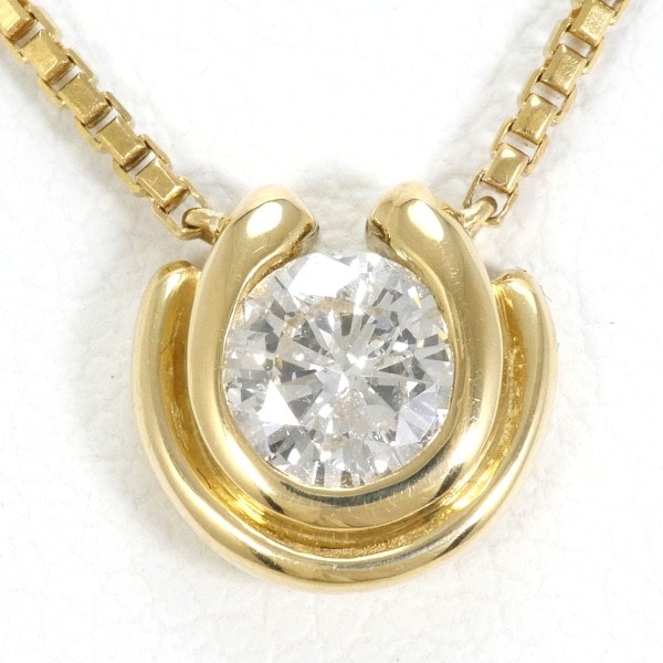 K18 18金 YG イエローゴールド ネックレス ダイヤ 0.30 鑑別書 ジュエリー 中古