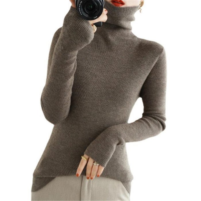 レディース ニット レディース セーター レディースニット レディースセーター トップス ハイネック 長袖セーター 無地 セーター タートルネック バレンタイン プレゼント 5,442円