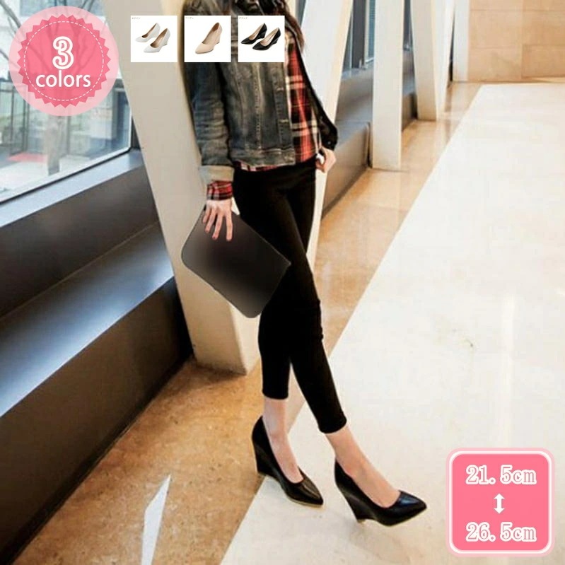 777円OFFクーポン ハイヒール パンプス ウェッジソール ポインテッド 8cmヒール 美脚 おしゃれ パンプス レディース シューズ きれいめ エレガント 女性用 お呼ばれ パーティ フォーマル