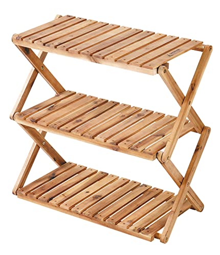 【Amazon.co.jp 限定】 キャプテンスタッグ(CAPTAIN STAG) 木製ラック ラック 収納棚 木製3段ラック MOVEラック 幅600mm 高さ2階調節可能 CSクラシックス UY