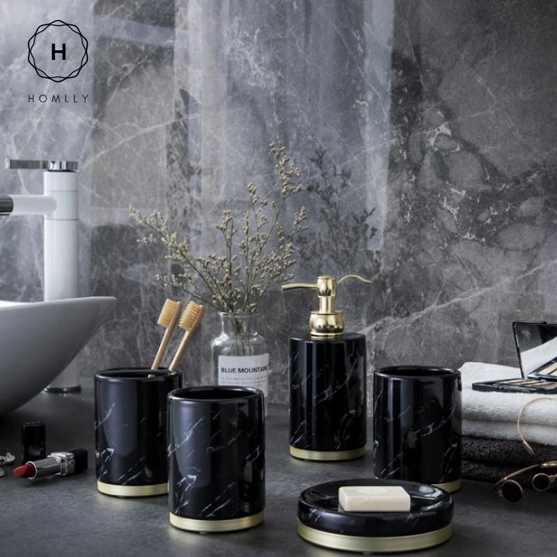 Homlly Marbi 5pcs Bathroom Accessory Set 4,822円