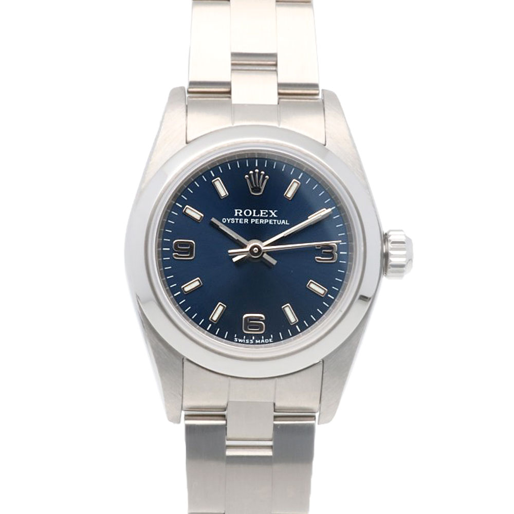 ロレックス オイスターパーペチュアル 腕時計 ステンレススチール 76080 自動巻き 1年保証 ROLEX 中古