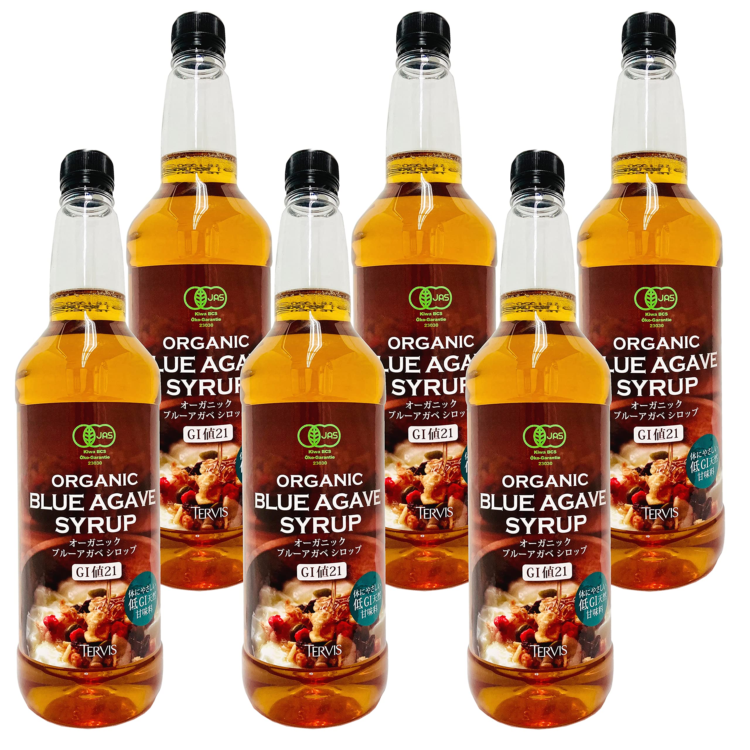 テルヴィス 有機 オーガニック ブルーアガベシロップ 業務用【 1350 g × 6本（ 1ケース ）】