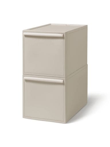 収納ボックス クローゼットシステム 引出し (L) 2個組 ベージュ CS-D3 2P 奥行き52CM 衣装ケース 衣類収納 届いてすぐに使える
