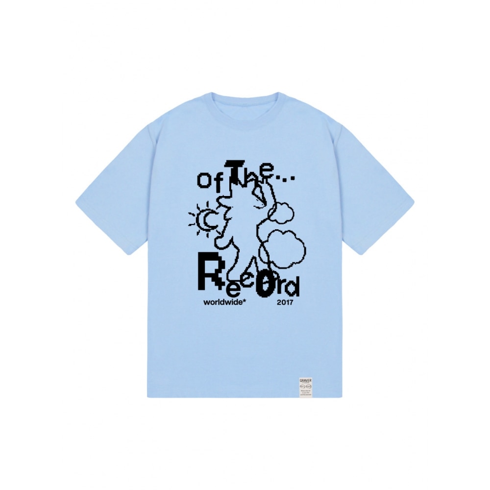 グラバーオブスリーカードショートスリーブ T シャツスカイブルー