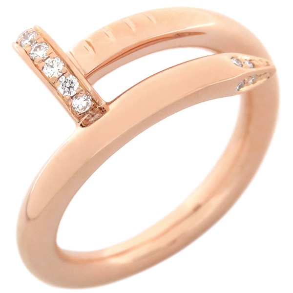 カルティエ Cartier リング 指輪 ジュストアンクル ダイヤ K18PG ダイヤモンド ピンクゴールド #50(JP10) 750 JUSTE UN CLOU B4094850 【修理証明書】【
