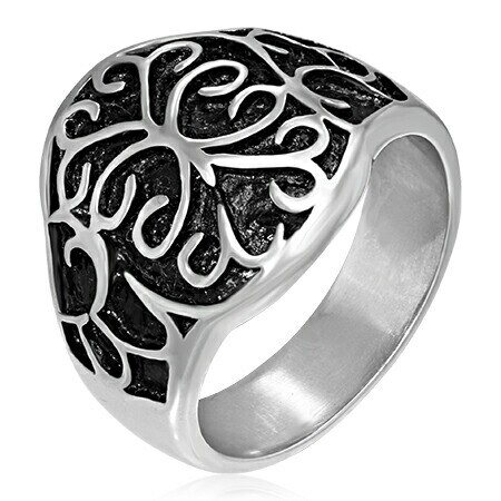 クラシックハートステンレスリング（RMT139）指輪 28号 印台型 大きめ かっこいい ギフト サージカルステンレス316L アクセサリー 男性 女性 プレゼント r0612xxxxxxxx