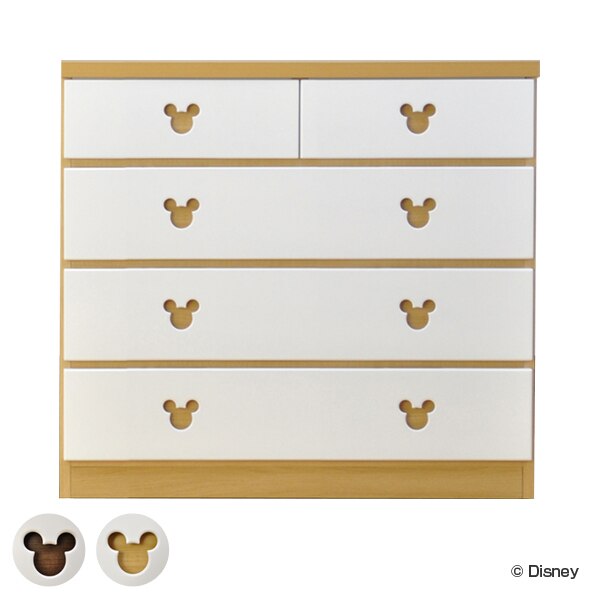 チェスト 4段 ショコラミッキー 日本製 幅90cm