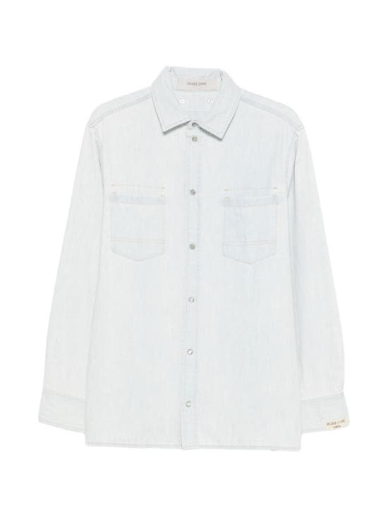 GOLDEN GOOSE Men Shirts GMP02519 P00235950491 Clear Blue