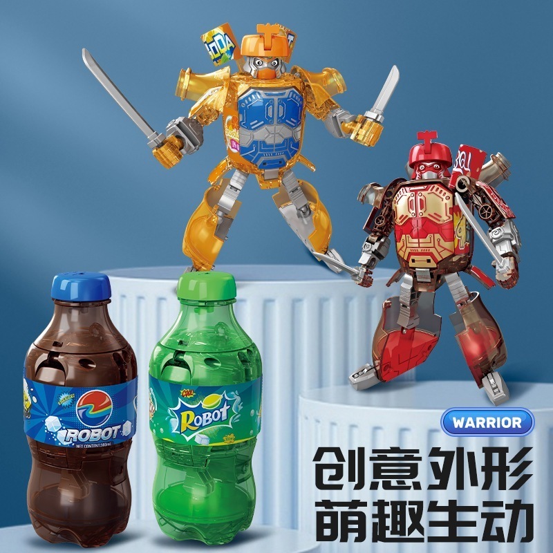 コーラ変形ソーダ戦士サムライ変身キングコング飲料ボトルロボットモデル男の子向け