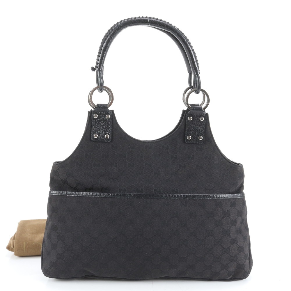 美品 GGキャンバス 132260 レザー×キャンバス トート バッグ 肩掛け ショルダー ハンド レディース REE DK18-8 中古