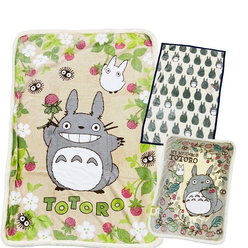 となりのトトロ ハーフケット毛布 シープ調 葉っぱと木の実 トトロ ハーフ毛布 お昼寝毛布 あったかい かわいい 2025