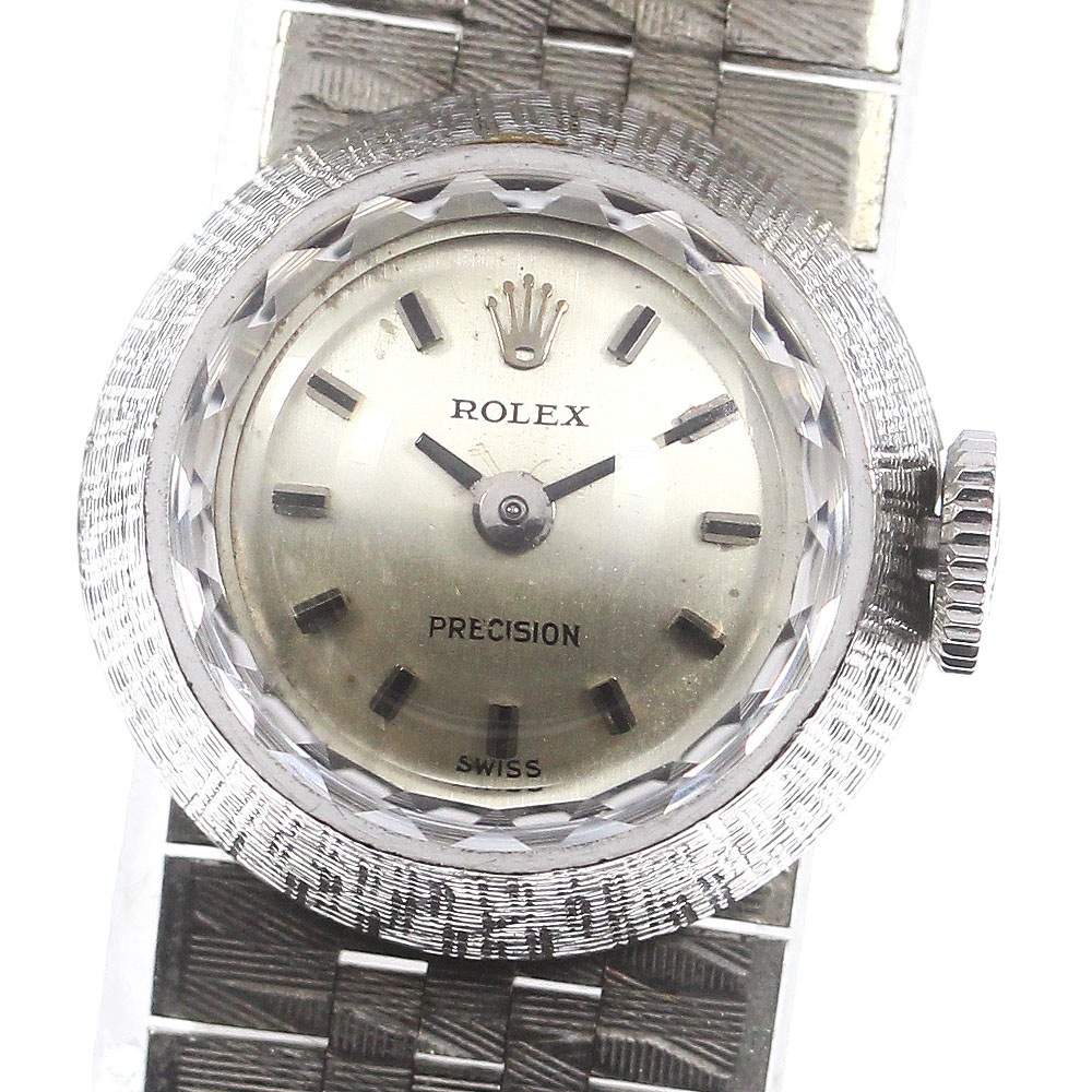 訳あり ロレックス ROLEX 2032 プレシジョン カットガラス K18WG cal.1400 手巻き レディース _766275【中古】 143,600円