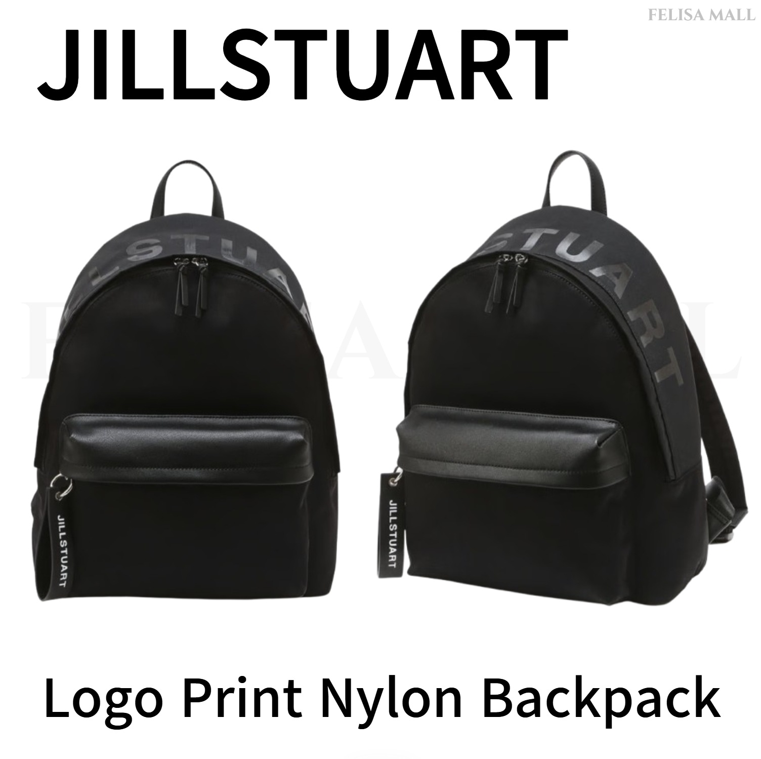 [JILLSTUART] Logo Print Nylon Backpack バックパック 韓国人気