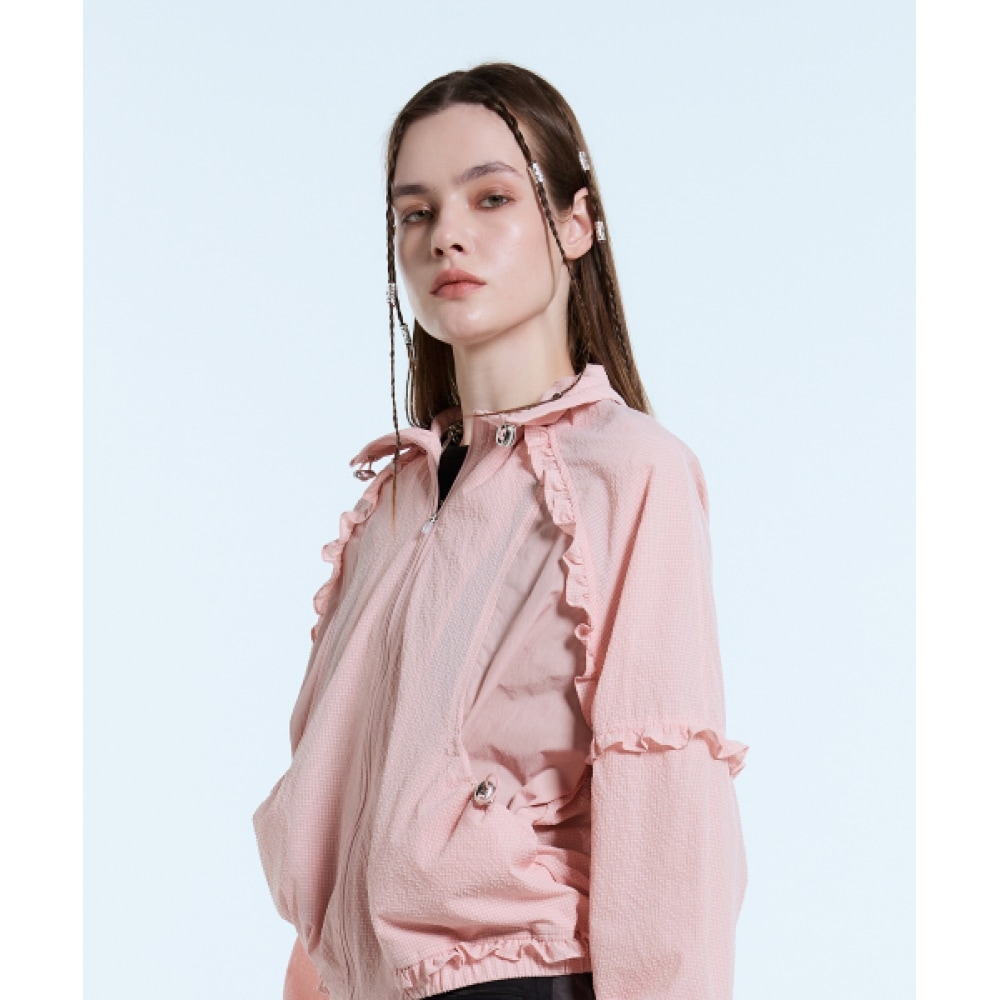 ラティジェント L1 フリルウィンドブレーカー (ピンク)