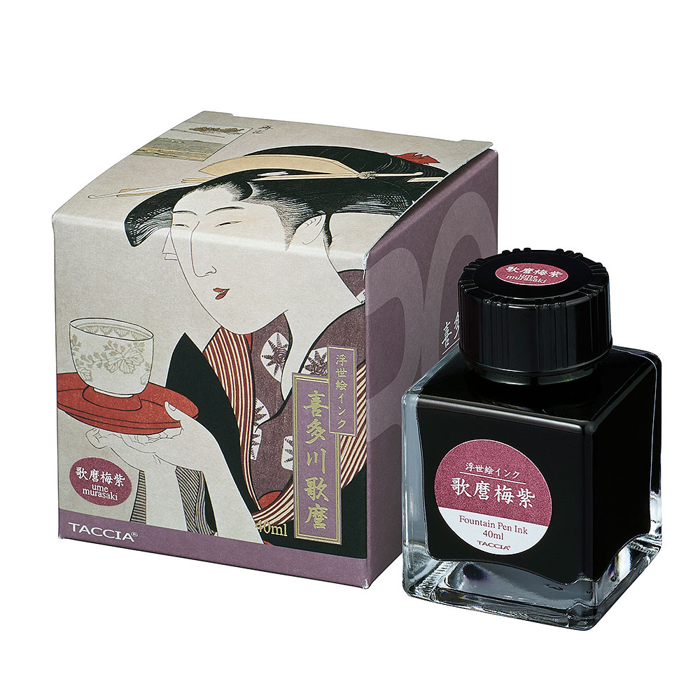 （まとめ買い）TACCIA 万年筆用インク 浮世絵インク 40ml 歌麿梅紫 TFPI-WD42-16 [x3]筆記具