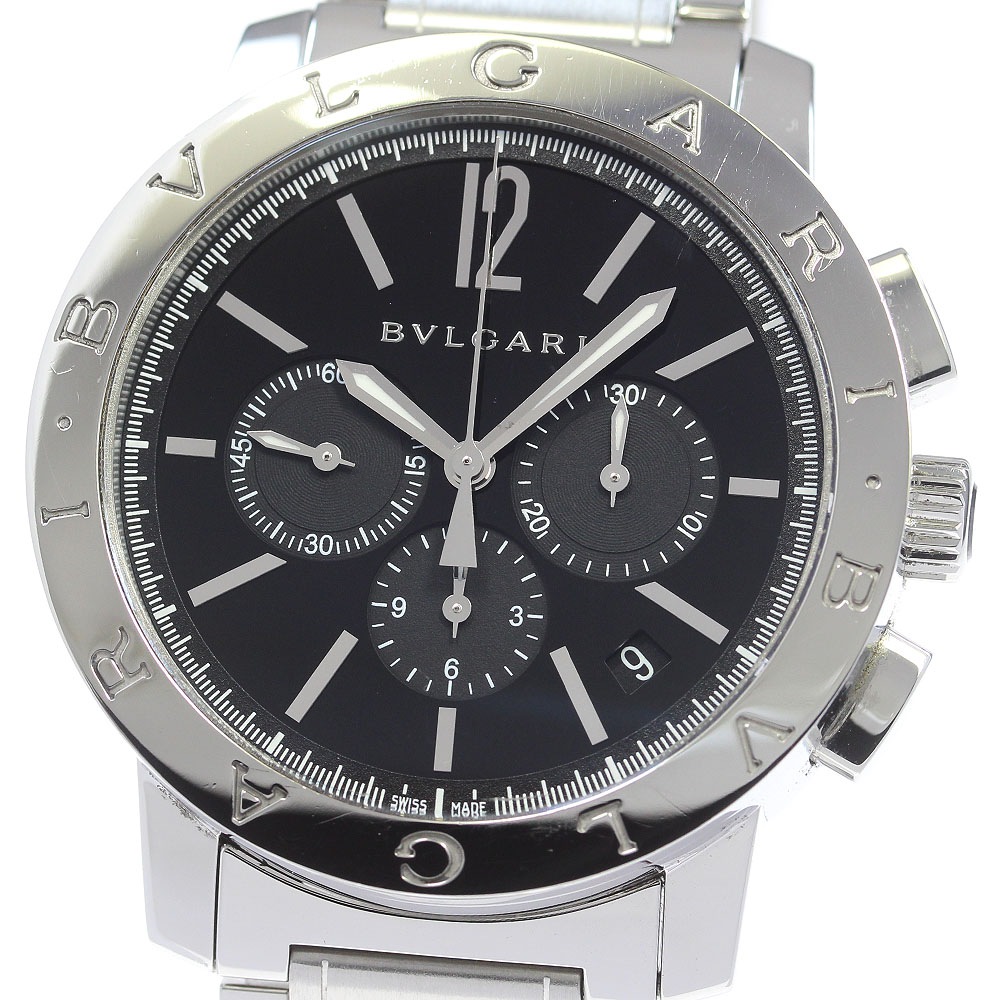 ブルガリ BVLGARI BB41SCH ブルガリブルガリ クロノグラフ 自動巻き メンズ 保証書付き_866128【中古】