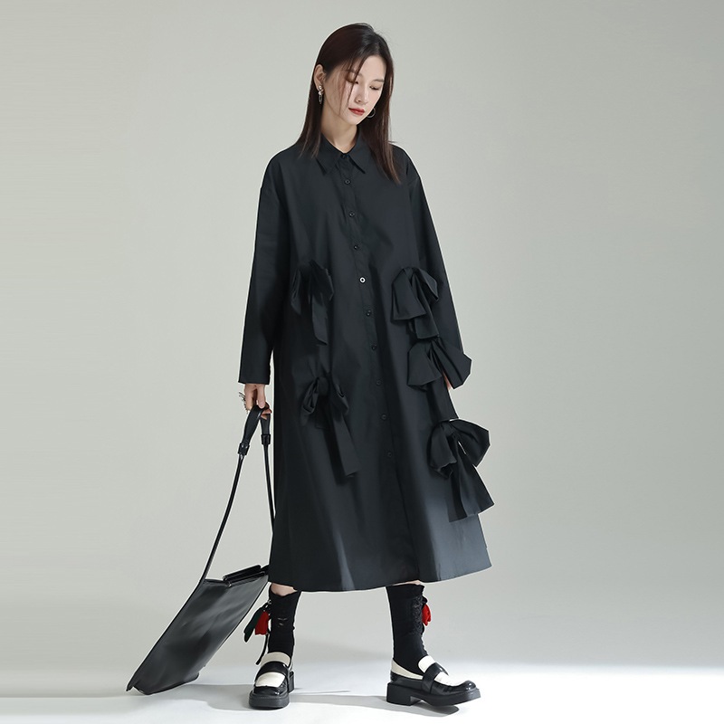 2023 春夏 ニュースタイル 蝶結び おしゃれ ワンピース ゆったり 着痩せ 気質 高級感 シャツワンピースチュニック 韓国ファッション ノースリーブワンピースリネンワンピース