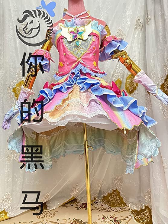 大人気新品 アイカツスターズ! 虹野ゆめ コスプレ衣装/(ウィッグ 靴