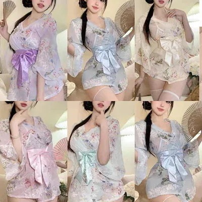 【1つ買うと10個もらえる】メガ割セクシーコスプレプリント着物日系制服浴衣デート網糸のガウン誘惑 変装 可愛い コスム エロ下