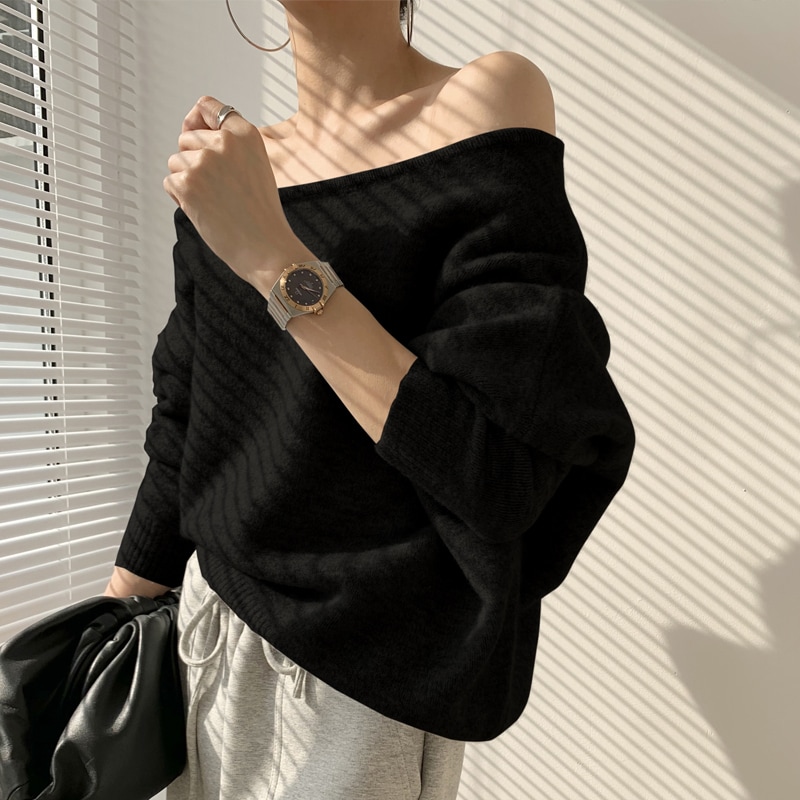 レディース トップス ニット セーター 長袖 オフショルダー フェミニン ストリート かわいい 大人可愛い きれいめ シンプル カジュアル 上品 おしゃれ かっこいい ガーリー ラブリー キュート