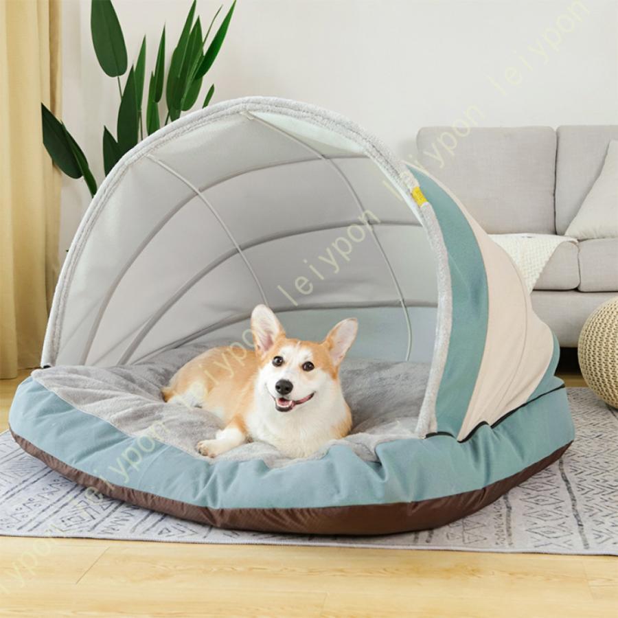 ペットハウス 猫ハウス 犬 猫 ベッド 冬 犬小屋 ドーム型 ペットベッド 小動物用 ペット用寝袋 保温防寒 可愛い 柔らか 水洗え 滑り止め 小型犬 キャット