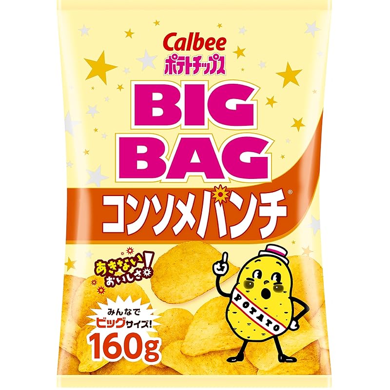 [ポテトチップス] カルビー ポテトチップス ビッグバッグ コンソメパンチ 160g×12袋 大容量 たっぷり パーティー おやつ おつまみ 4,917円