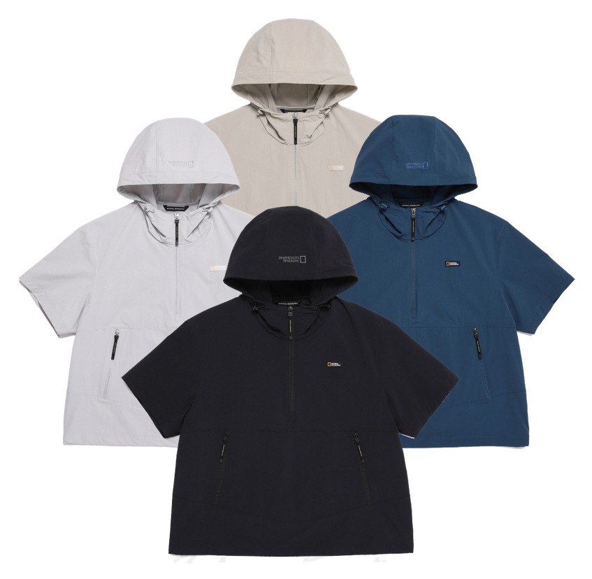 アデリー 軽量 WOVEN SHORT SLEEVE ANORAK (N252UFT941)