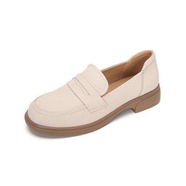 M. ジゼル 牛革 コンフォート ローファー アイボリー 516623204AQ