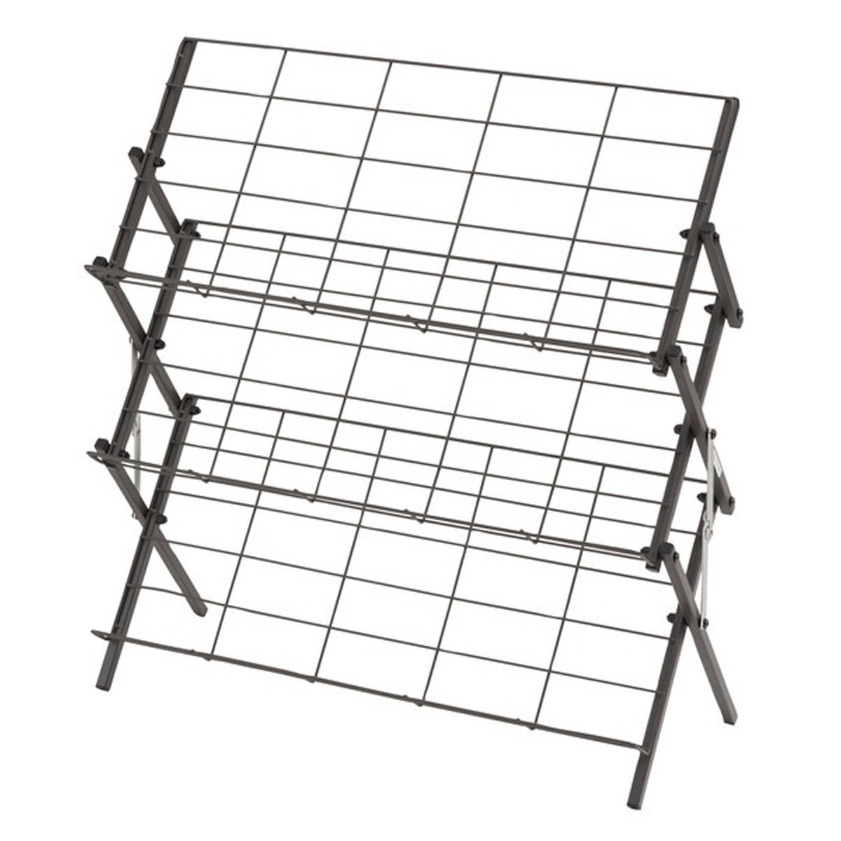 フォールディングシューズラック シューズラック 靴 くつ ラック シューズ スリム 玄関 収納 すっきり シンプル 黒 白 ブラック ホワイト 省スペース スチール 金属 おしゃれ コンパクト 通気性