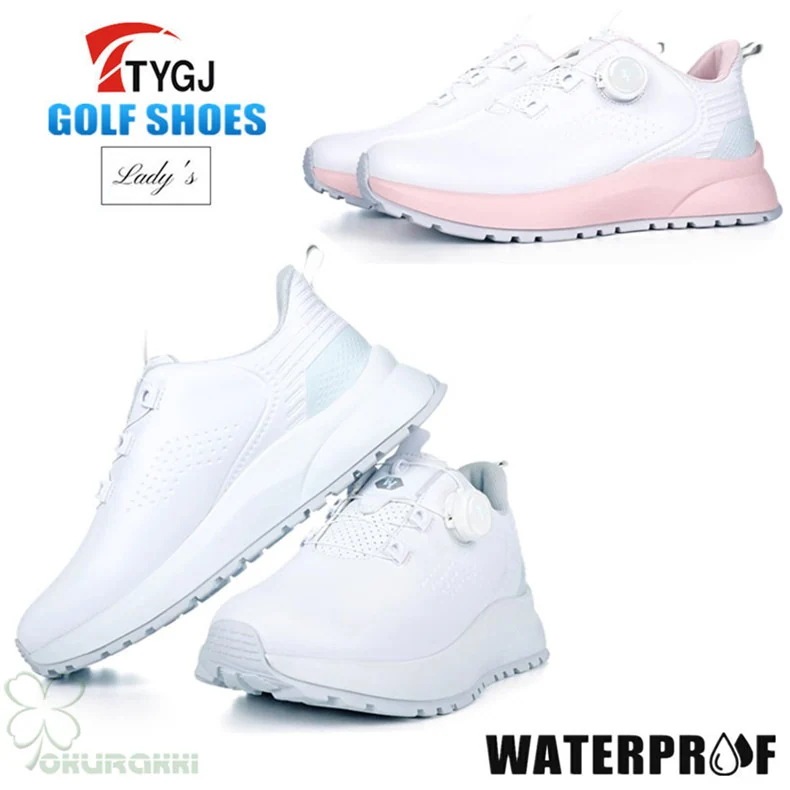 ゴルフ ゴルフシューズ 夏用 快適 通気 ダイヤル式 ソフトスパイク レディース スパイクシューズ スニーカー 靴 女子 防水 人工皮革2506gfshoe28