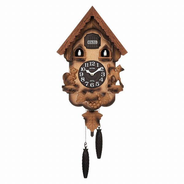 取寄品 正規品 RHYTHM リズム時計 4MJ221RH06 カッコーロック カッコーパンキーR アナログ表示 掛け時計