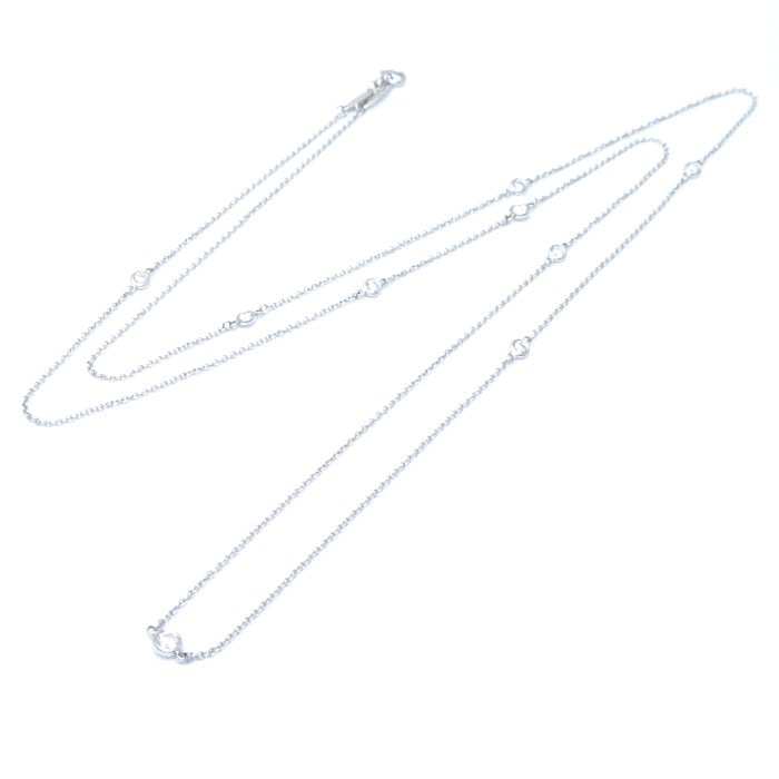 バイザヤード ネックレス 9Pダイヤモンド 77cm ロング エルサペレッティ Pt950プラチナ/293005【中古】