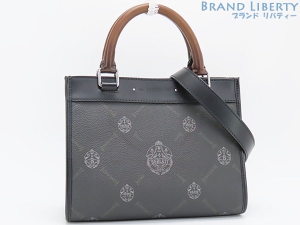 ほぼ新品ベルルッティシグネチャーウリスガリバー2WAYハンドバッグトートバッグ斜めがけショルダーバッグブラック