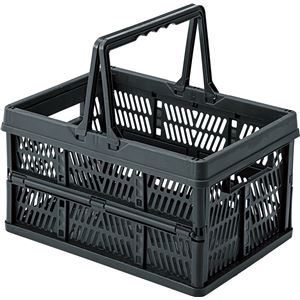 収納ボックス 収納ケース 幅46cm L ブラック 10個セット 折りたたみ かご スタッチボックス アウトドア キャンプ ガーデニング