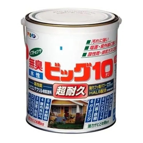 （まとめ買い）水性ビッグ10多用途 234ヘリテージグリーン 1.6L [x3]