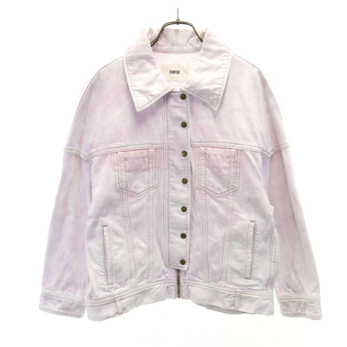 日本製 トラッカー ジャケット F ピンクパープル系 ジージャン レディース 古着