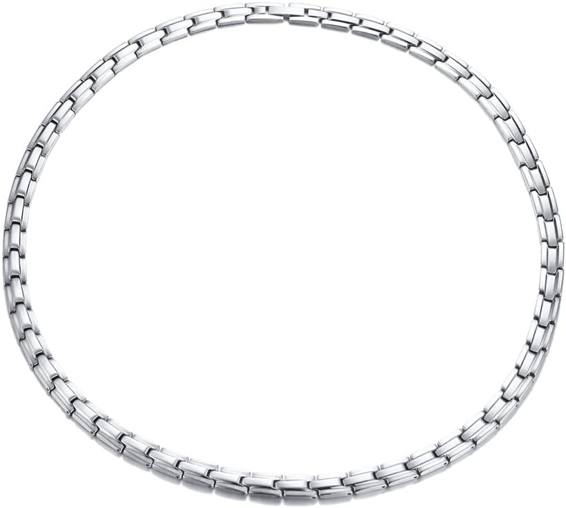 Rockyu ブランド 人気 ネックレス ステンレス 金属アレルギー対応 メンズ レディース 男女兼用 ブラック 磁気 メンズ レディース ネックレス 豪華 誕生日 プレゼント