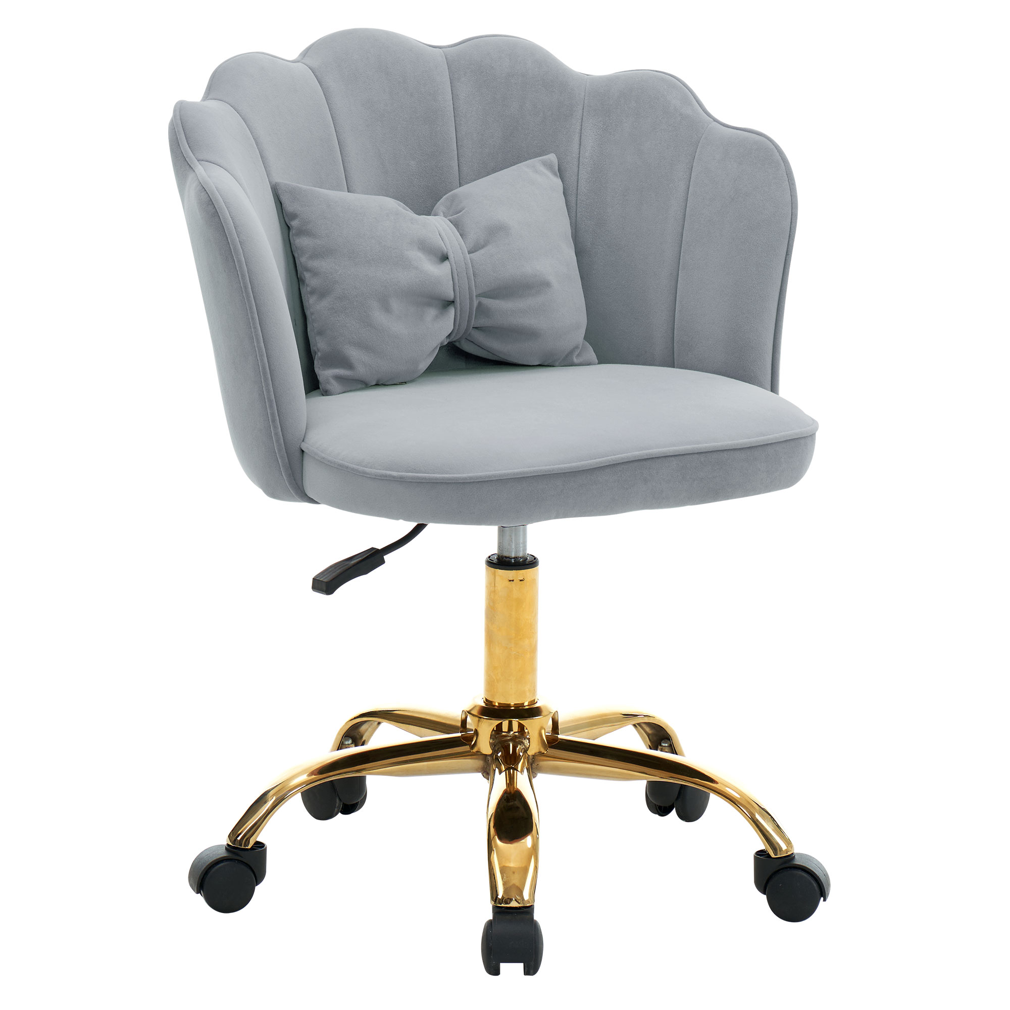 【国内発送】591 デスクチェア チェア 椅子 オフィスチェア いす イス おしゃれ かわいい 回転 昇降 肘あり 背もたれあり リビング レトロ モダン 人気 北欧 シンプル【グレー】