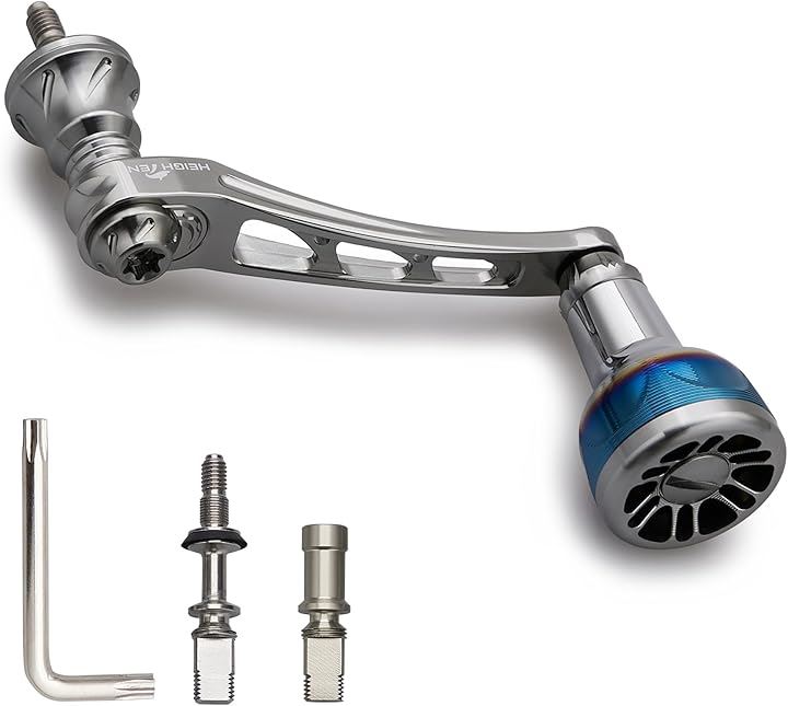 55-60mm可変 リール ハンドル 新型 24.5mm ハンドルノブ 搭載 ダイワ DAIWA シマノ SHIMANO 通用 スピニングリール( ガンメタル, 55-60mm可変)