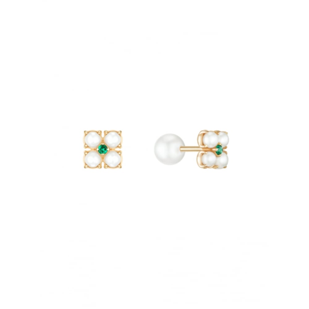ローズモント 14K クローバーパールピアス (シングル) RA26B20K