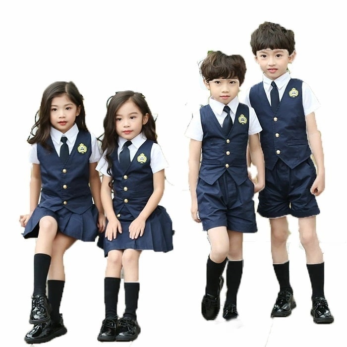 【2枚購入で1oo円OFF】子供 入学式 半袖 スーツ キッズ 卒業式　3点セット/女子学生制服/上下セット フォーマル　セーラー服/キッズ　ジュニア/中学校制服/女子校生ミニスカ/子どもダンス/演出 4,616円