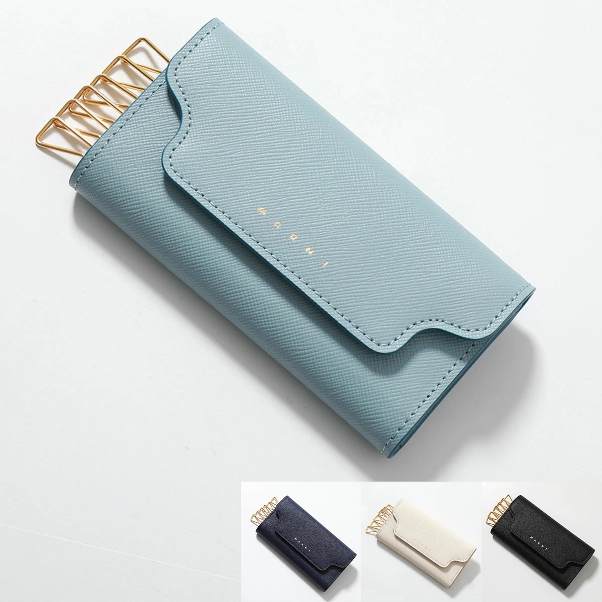 MARNI マルニ キーケース PCMO0017U0 LV520 レディース 6連 レザー ロゴ カラー4色