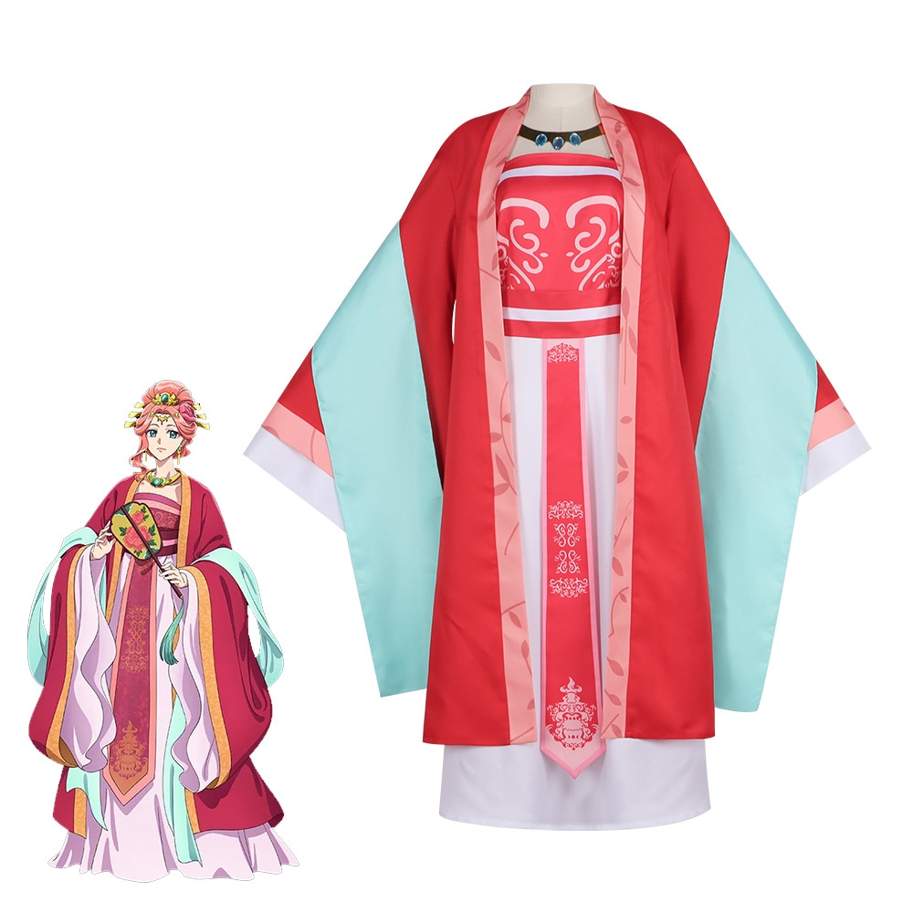 【速達!】薬屋少女のつぶやきコス玉葉妃中赤ロングスカートアニメキャラクターコスプレ披露衣装