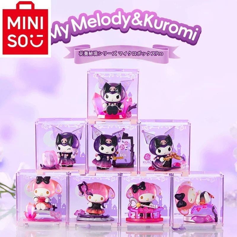 2025新作 m i n i s o名創優品 正規品保証 マイメロディ&クロミ 花蔓の秘境シリーズ ミニボックスPro ブラインドボックス ぬいぐるみフィギュア