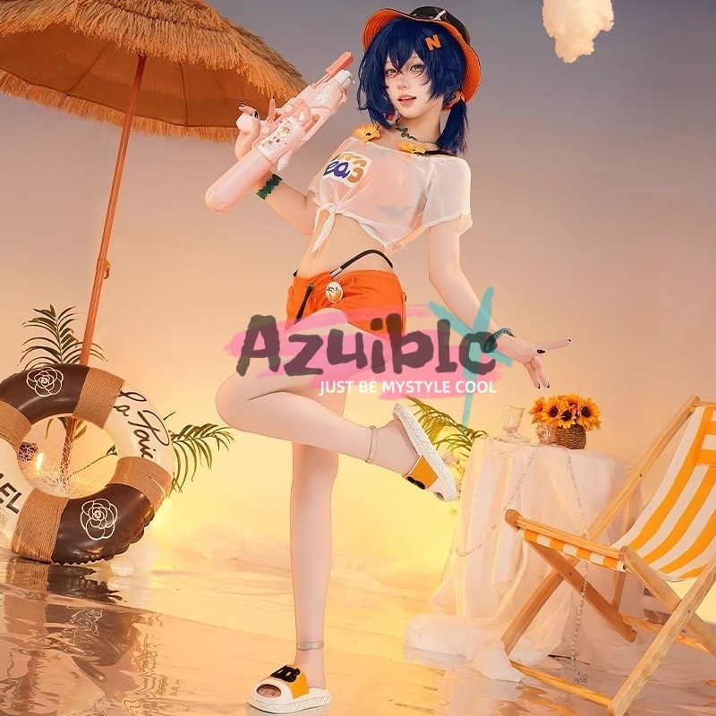 Azuiblc ゼンゼロ リン 夏色ブルースカイ 水着 コスチュームセット コスプレ衣装 おしゃれ グッズ おしゃれ