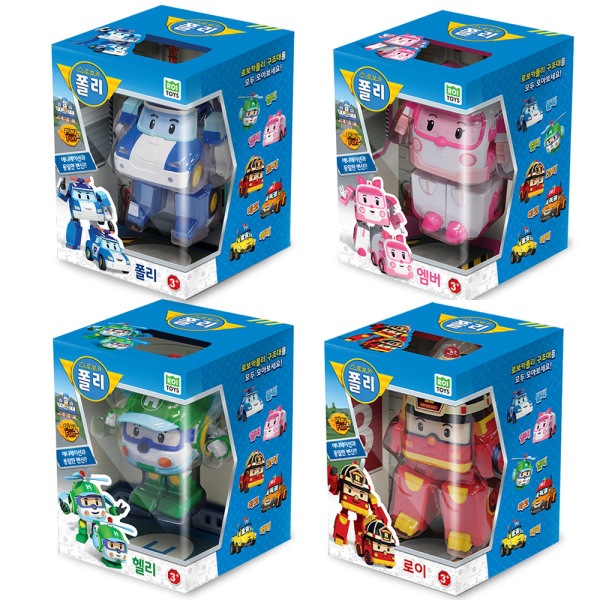 ロボカポリ 変形ロボット 4インチ ポリエンバーロイヘリ 4種セット (贈呈品なくなり次第贈呈終了)